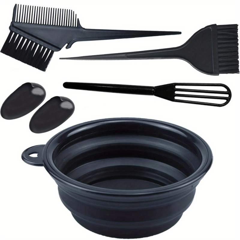 5pcs Professional Hair Dye Set Disposable Bowl Ear Cover Agitator Brush