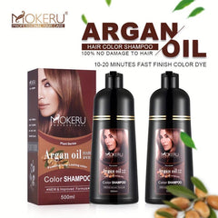 Argan Hair Dye Shampoo 3 in 1 Cover Gray Hair