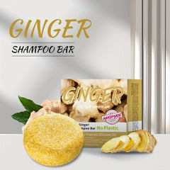 Organic Ginger Shampoo Soap Stick - Eco-Friendly Hair Care