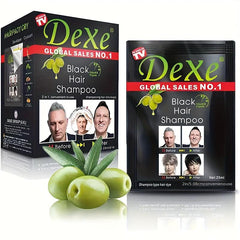 25ml 10pcs Hair Dye Shampoo For Men Women Natural Ingredients Lasts 30 Days