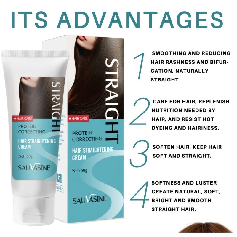Keratin Hair Straightener Cream for All Hair Types