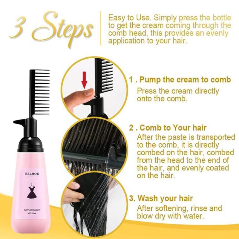 150ml Curly Hair Straightening Cream, Smoothing & Portable Styling Cream