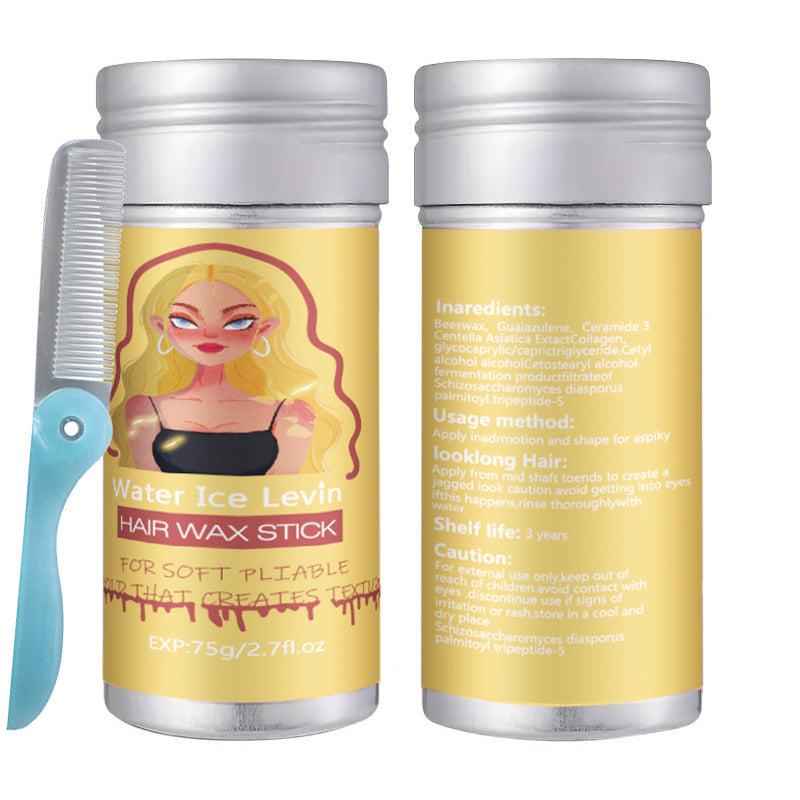 Strong Hold Styling Wax & Comb Set for Frizz Hair