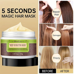 Deep Hydrating Hair Mask Collagen Biotin Argan Strengthening Masque