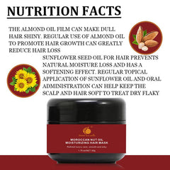 Moroccan Nut Hair Mask for Fluffy Hair Healthy Roots to Tips