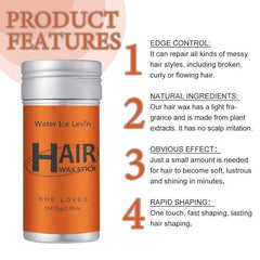 Hair Styling Wax Stick With Comb Set Non Greasy Hair Styling Products