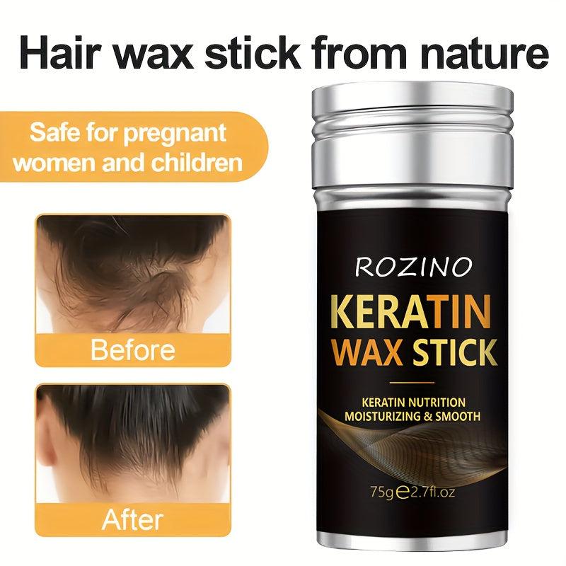 75g Keratin Hair Wax Stick Flyaway & Frizz Tamer For Smooth Hair