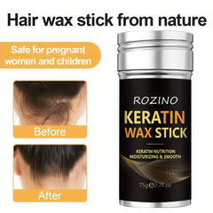 75g Keratin Hair Wax Stick Flyaway & Frizz Tamer For Smooth Hair