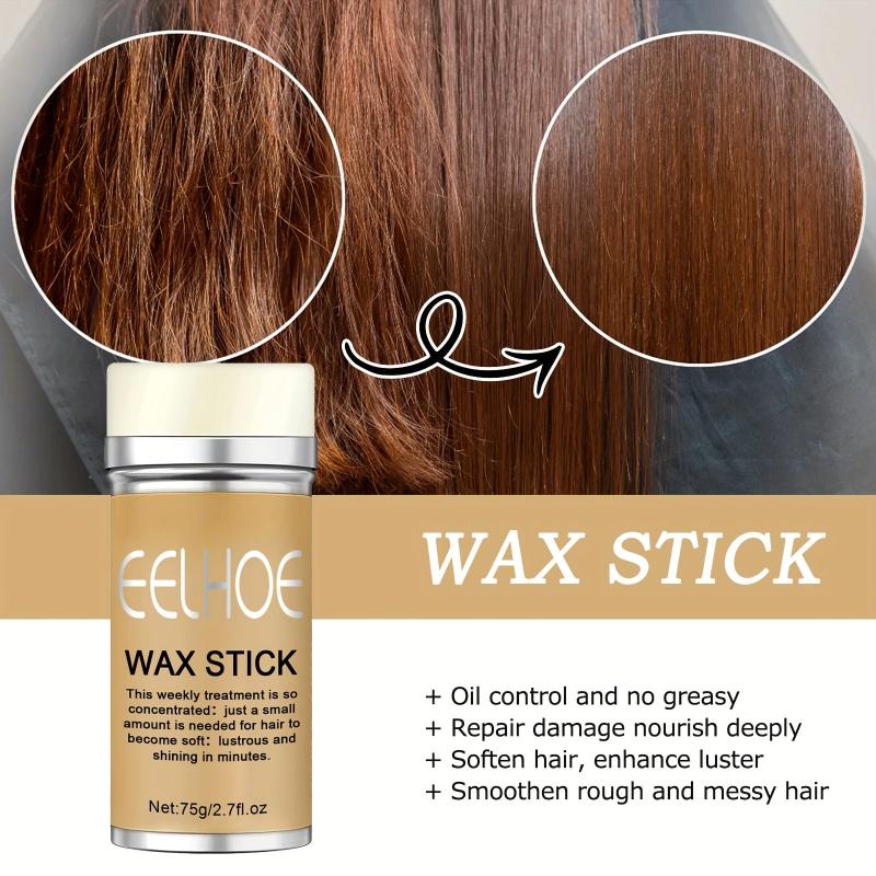 75g Long Lasting Hair Wax Stick Anti Frizz Natural Gloss Solid Styling