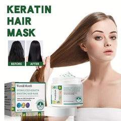 Keratin Hair Mask Moisturizes and Repairs Damaged Dry Hair