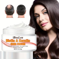 Biotin & Keratin Hair Cream Strengthens Hair Penetrates Root To Tip