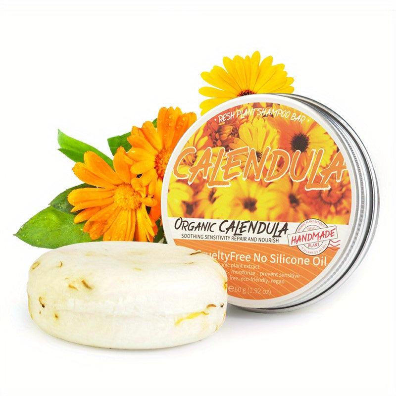 Honey Calendula Rose Shampoo Bar - Softens Hair Care