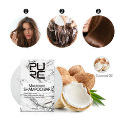 Macaroon Hair Shampoo Bar Plant Extract Soap Healthy Hair