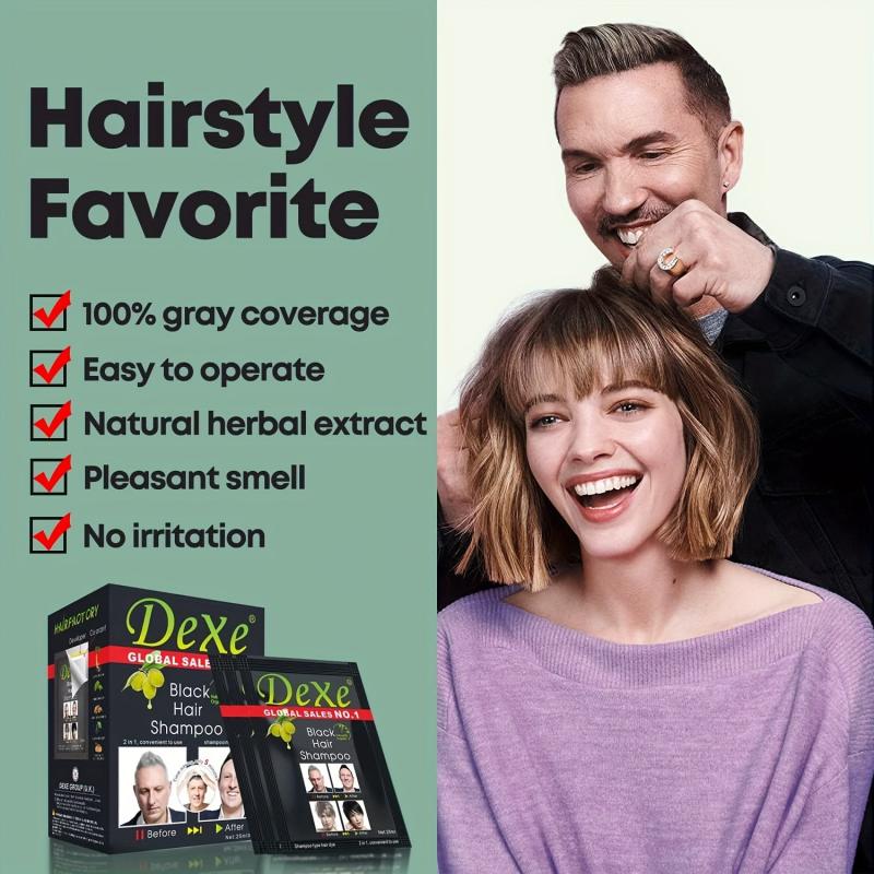 25ml Hair Shampoo Natural Plant Hair Dye Cream for Gray Hair Coverage