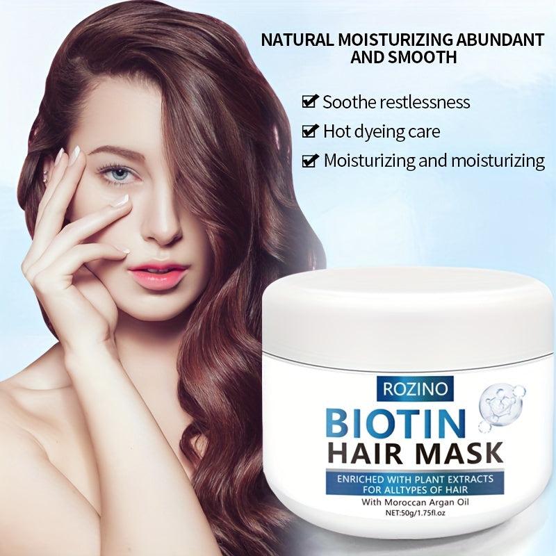 Biotin Hair Mask Plant Extracts Moroccan Argan Hair Care Mask All Hair Types