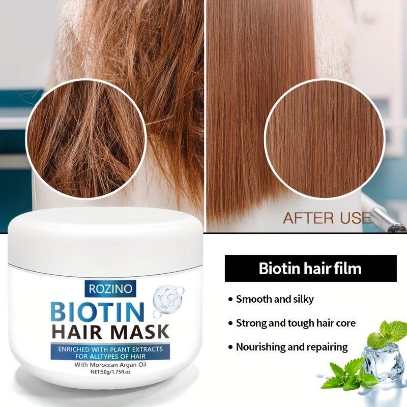 Biotin Hair Mask Plant Extracts Moroccan Argan Hair Care Mask All Hair Types