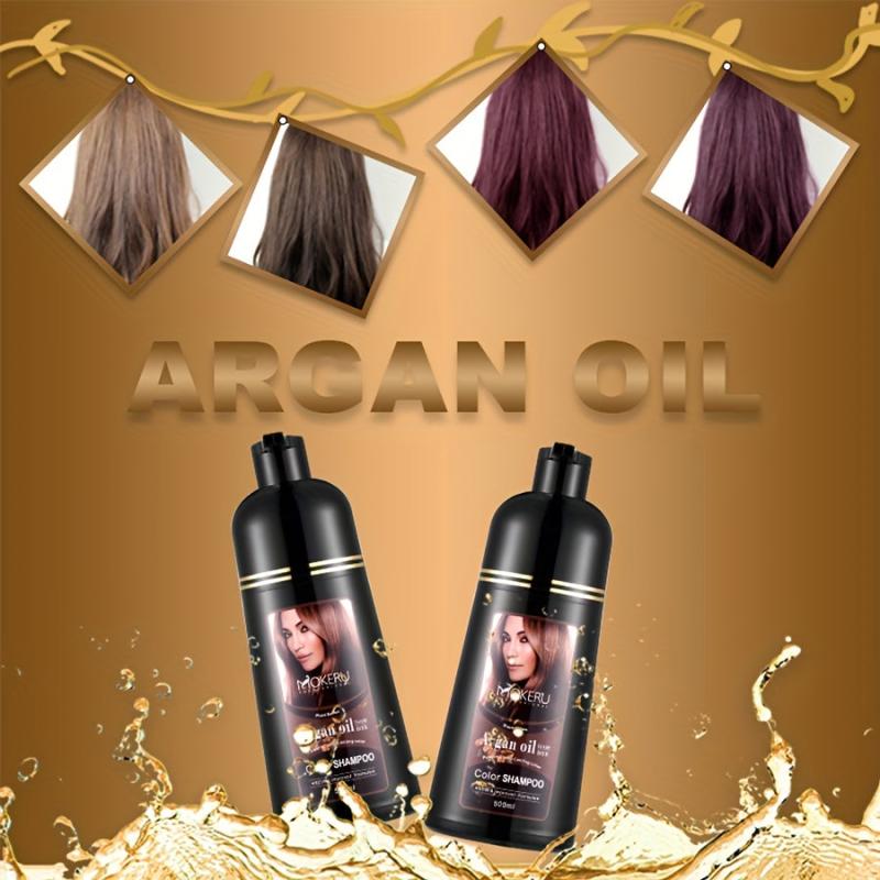 Argan Hair Dye Shampoo Long Lasting 3 In 1 Hair Dye Shampoo