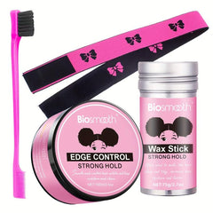 4pcs Edge Control Wax Stick Set with Headband & Brush