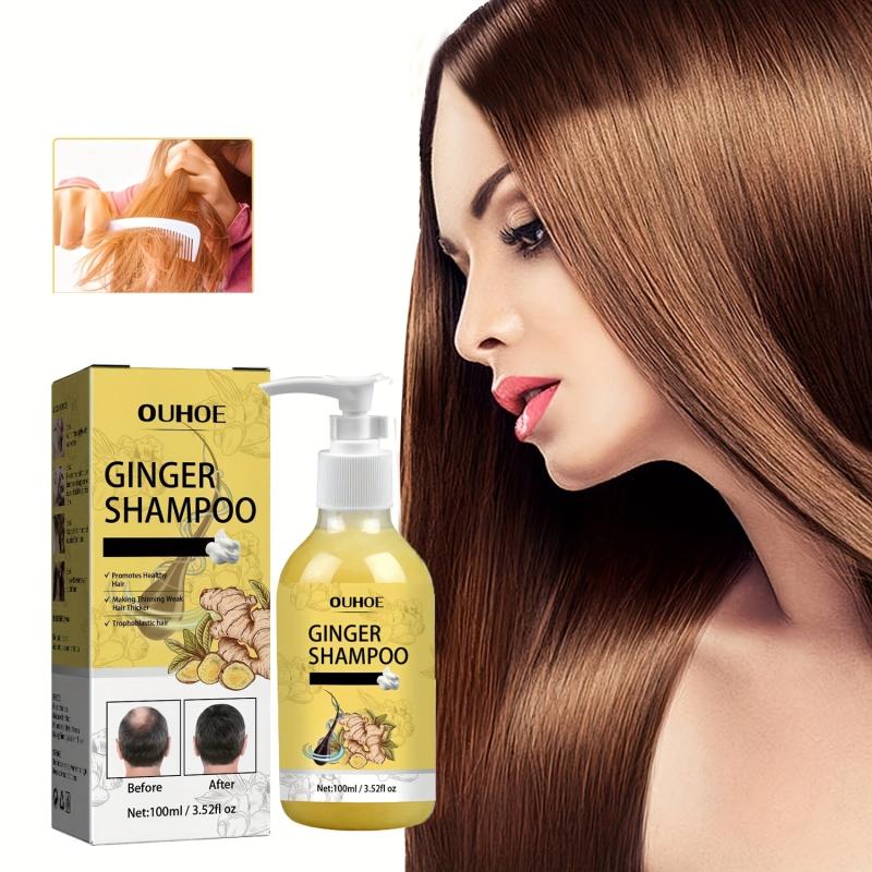 Ginger Hair Shampoo Natural Hair Care Conditioner Fluffy Hair Suitable All Types