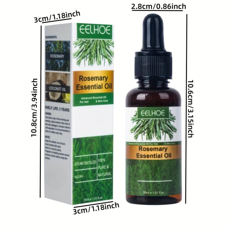 30ml 2pcs 7 Days Hair Serum With Rosemary & Ginger Revitalizes Hair Root To Tip