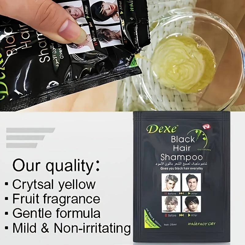 10Pcs Instant Natural Plant Hair Dye Shampoo for Men Women