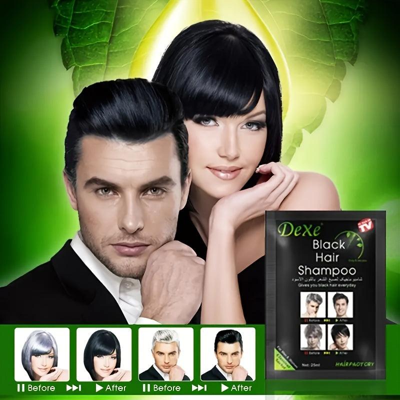 10Pcs Instant Natural Plant Hair Dye Shampoo for Men Women