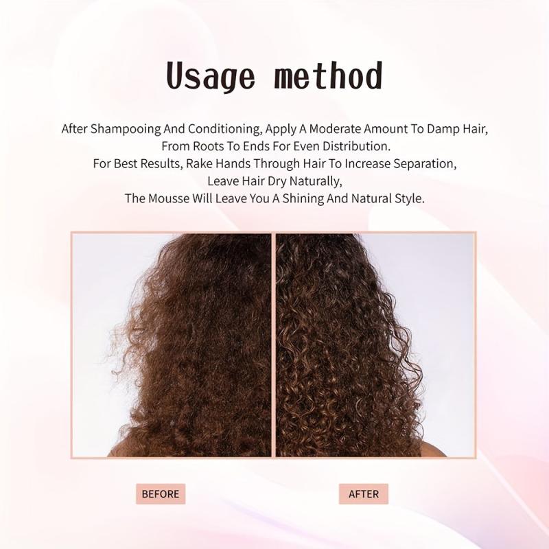 150ml Hair Mousse for All Curl Types Lightweight Refreshing Non Sticky