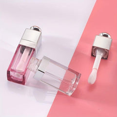 Square Lip Glaze Empty Tube Large Brush Head Long Lasting Waterproof
