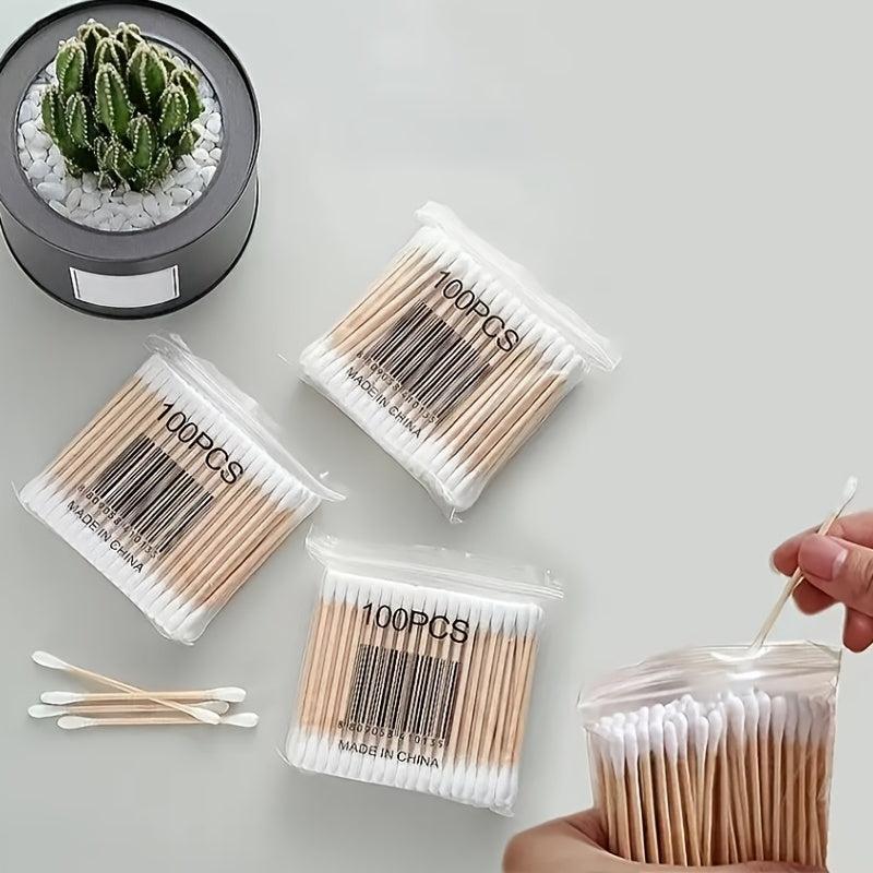 500pcs Disposable Cotton Swabs Double Tip For Ear Nose Clean