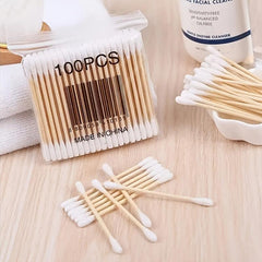 500pcs Disposable Cotton Swabs Double Tip For Ear Nose Clean