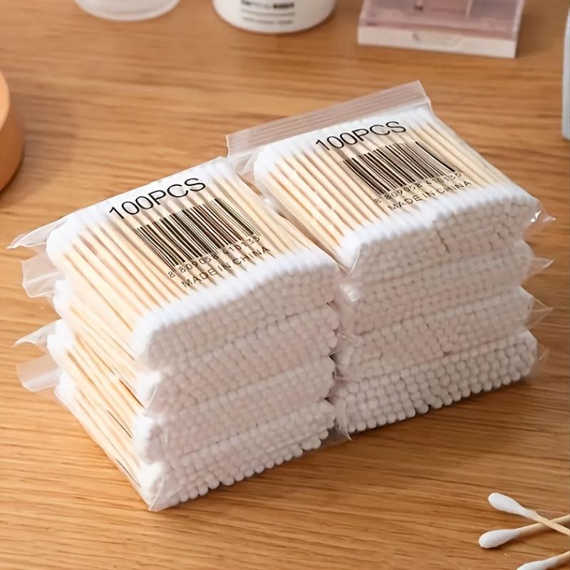 500pcs Disposable Cotton Swabs Double Tip For Ear Nose Clean