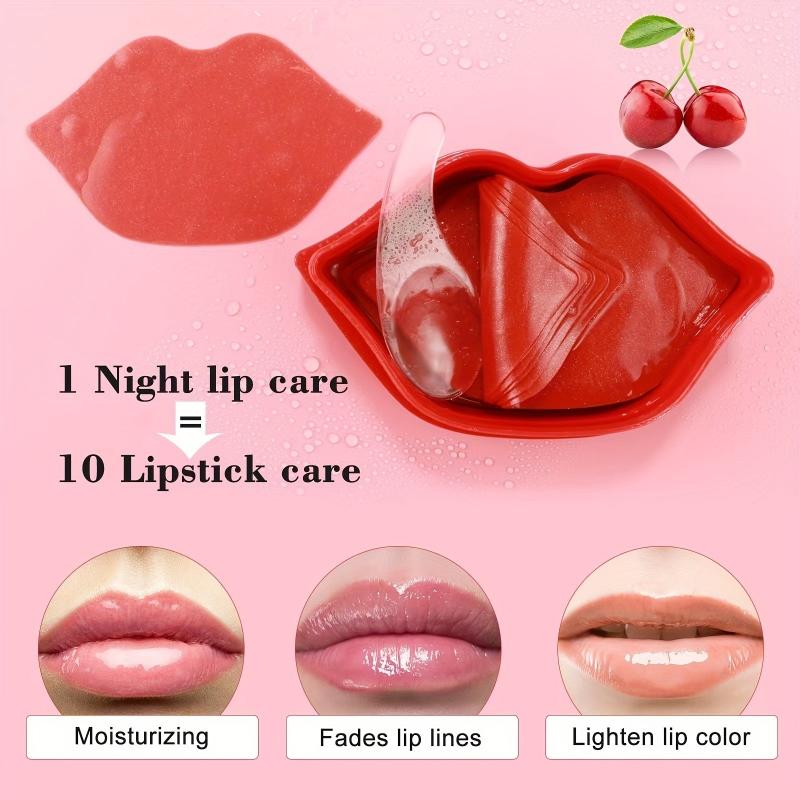 Cherry Lip Mask Hydrates & Plumps Lips, Pearly Shine, Silky Feeling