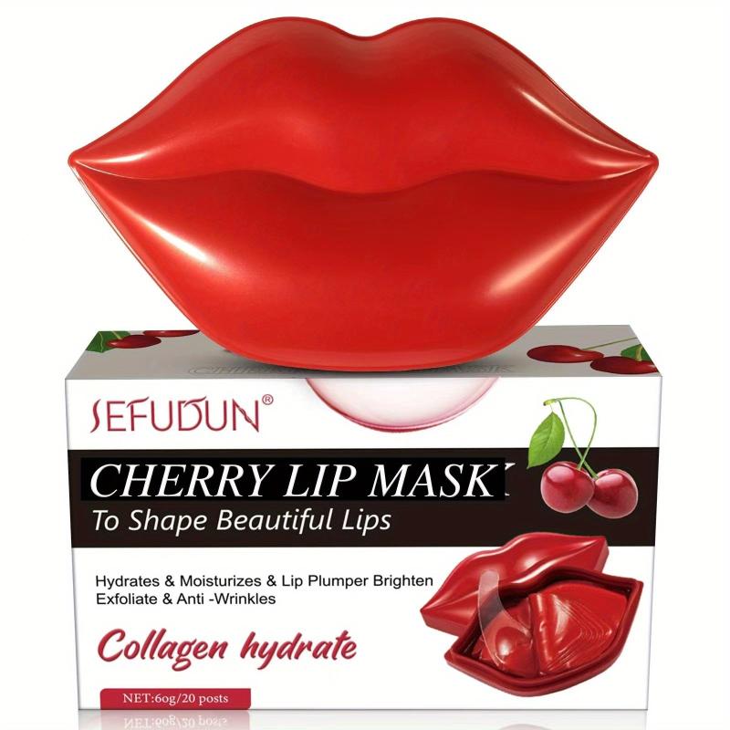 Cherry Lip Mask Hydrates & Plumps Lips, Pearly Shine, Silky Feeling