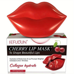 Cherry Lip Mask Hydrates & Plumps Lips, Pearly Shine, Silky Feeling