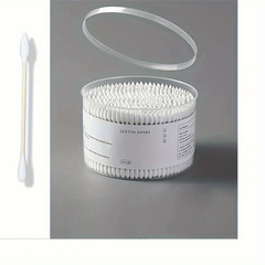 500pcs Disposable Cleaning Swabs for Ears with Storage Case