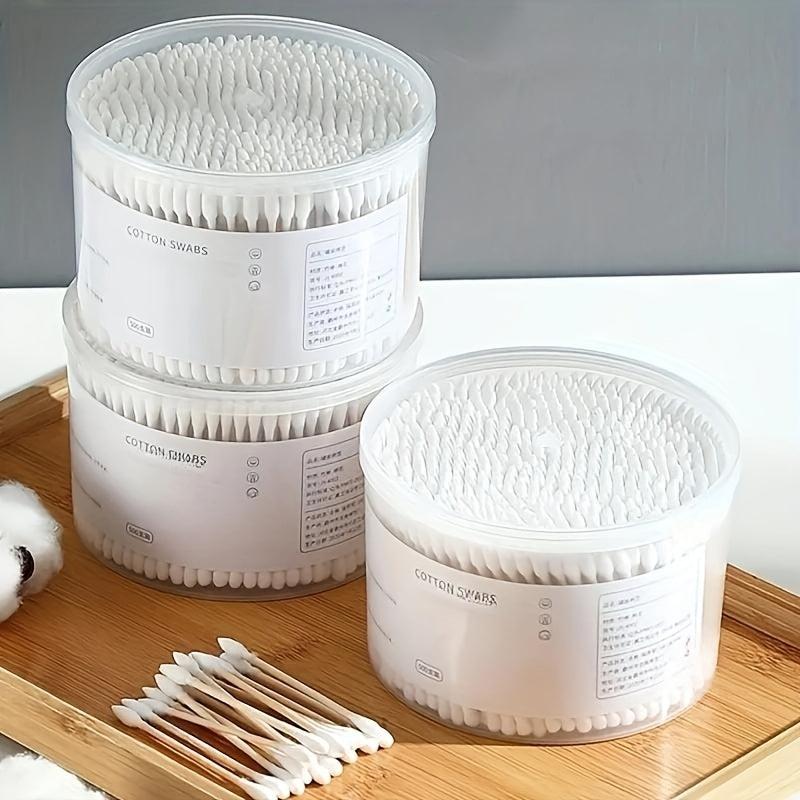 500pcs Disposable Cleaning Swabs for Ears with Storage Case