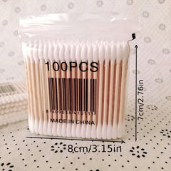 500pcs Disposable Cleaning Swabs for Ears with Storage Case