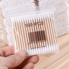 100pcs Double-Headed Hygienic Cleaning Swabs