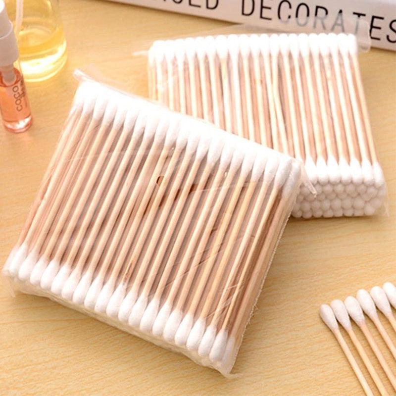 100pcs Double-Headed Hygienic Cleaning Swabs
