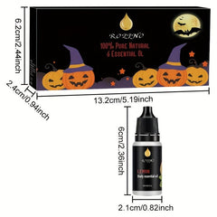 6pcs Halloween Hair Essential Set Lemon Lavender Mint Coconut Aloe Vera Rose