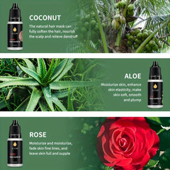 6pcs Halloween Hair Essential Set Lemon Lavender Mint Coconut Aloe Vera Rose