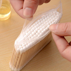 1000pcs Double Head Swabs Household Round Head Disposable Ear Cleaning Swab