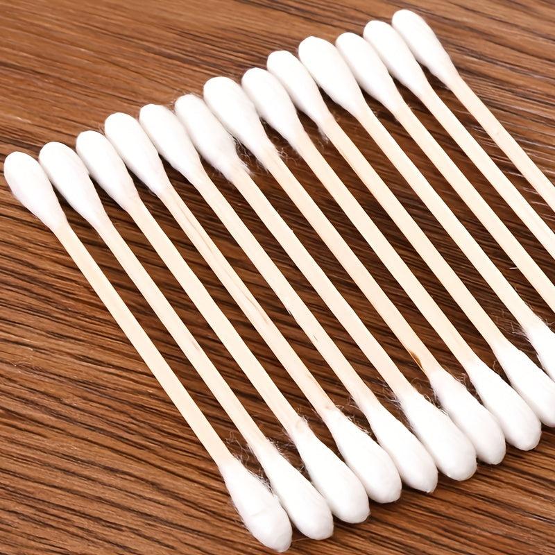 100pcs Double Headed Swabs for Makeup Removal and Ear Cleaning