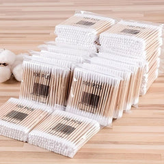 100pcs Double Headed Swabs for Makeup Removal and Ear Cleaning