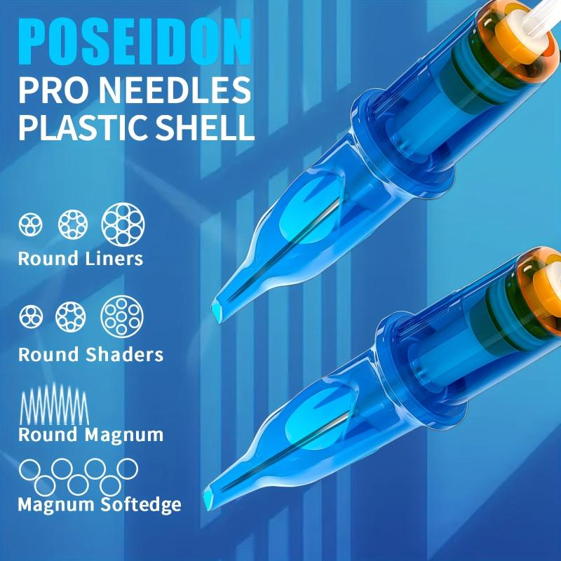50pcs Tattoo Cartridge Needles Disposable Mixed Size Standard Round Liner
