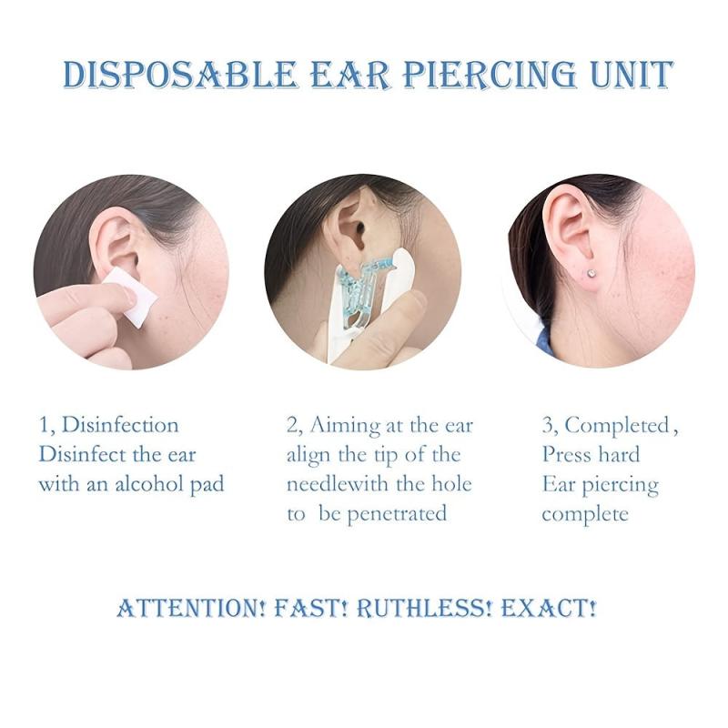 Disposable Self Ear Piercing Gun Set with Stainless Steel Ear Stud