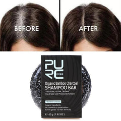 2pcs 60g Bamboo Charcoal Hair Dye Soap Bar Nourishing Repairing Hair