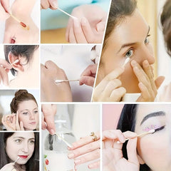 Disposable Cotton Swabs Double Round Tip 500pcs
