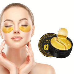 24K Golden Eye Mask Eye Patch - Dark Circles Wrinkles - Men/Women