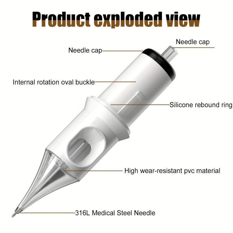20pcs Tattoo Cartridge Needles Disposable Round Liner for Tattoo Artists